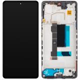 DISPLAY LCD + TOUCH DIGITIZER DISPLAY COMPLETE + FRAME FOR XIAOMI POCO X5 PRO 5G (22101320G 22101320I) BLACK ORIGINAL (SERVICE PACK 5600010M2000)