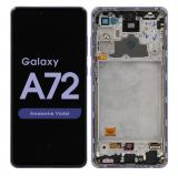 TOUCH DIGITIZER + DISPLAY LCD COMPLETE + FRAME FOR SAMSUNG GALAXY A72 A725F / A72 5G A726B AWESOME VIOLET ORIGINAL (SERVICE PACK)