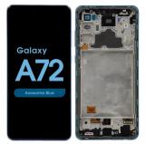 TOUCH DIGITIZER + DISPLAY LCD COMPLETE + FRAME FOR SAMSUNG GALAXY A72 A725F / A72 5G A726B AWESOME BLUE ORIGINAL (SERVICE PACK)