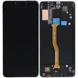 TOUCH DIGITIZER + DISPLAY LCD COMPLETE + FRAME FOR SAMSUNG GALAXY A9 (2018) A920F BLACK ORIGINAL