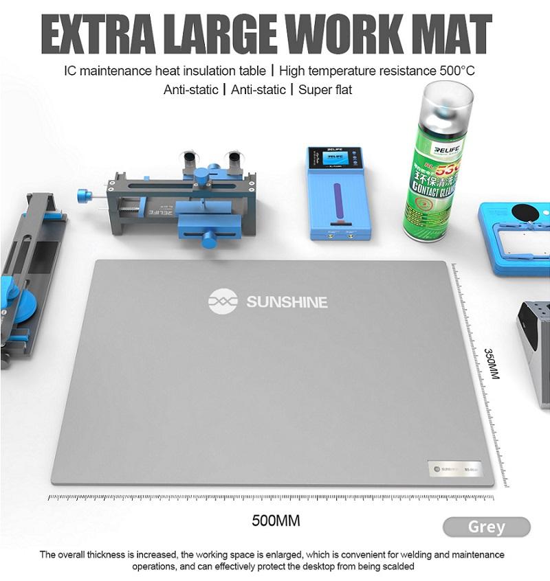 SUNSHINE SS-004F HIGH TEMPERATURE RESISTANT ADVANCED THERMAL INSULATION PAD ANTI-STATIC AND ANTI-SLIP GREY