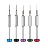 MR.YANG MY-5001 5 IN 1 STEEL 2D SCREWDRIVER BIT SET (0.8MM PENTALOBE / 1.2MM PHILLIPS / 0.6MM TRI-POINT / 2.5MM PINHEAD / T2 TOXRX SCREWDRIVER)