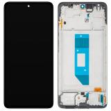 TOUCH DIGITIZER + DISPLAY AMOLED COMPLETE + FRAME FOR XIAOMI REDMI NOTE 14 4G (24117RN76G 24117RN76O) (GLOBAL VERSION) MIDNIGHT BLACK ORIGINAL (SERVICE PACK)(SIZE 162.1MM)
