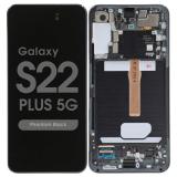 TOUCH DIGITIZER + DISPLAY AMOLED COMPLETE + FRAME FOR SAMSUNG GALAXY S22 PLUS 5G / S22+ 5G S906B BLACK ORIGINAL (SERVICE PACK) (ASSEMBLED)