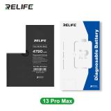 RELIFE LARGE CAPACITY BATTERY (4790 mAh) FOR APPLE IPHONE 13 PRO MAX 6.7 (DIAGNOSABLE BATTERY NO WELDING REQUIRED FOR THE ORIGINAL BATTERY CABLE NO "UNKNOWN PARTS" PROMPT) (LATEST SYSTEM UPDATE REQUIRED)