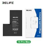 RELIFE LARGE CAPACITY BATTERY (4790 mAh) FOR APPLE IPHONE 14 PRO MAX 6.7 (DIAGNOSABLE BATTERY NO WELDING REQUIRED FOR THE ORIGINAL BATTERY CABLE NO "UNKNOWN PARTS" PROMPT) (LATEST SYSTEM UPDATE REQUIRED)