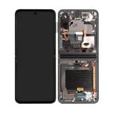 TOUCH DIGITIZER + DISPLAY LCD COMPLETE + FRAME FOR SAMSUNG GALAXY Z FLIP 3 5G F711B BLACK ORIGINAL (SERVICE PACK)
