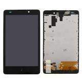 DISPLAY LCD + TOUCH DIGITIZER DISPLAY COMPLETE + FRAME FOR NOKIA LUMIA XL RM-1030 RM-1042 BLACK