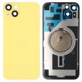BACK HOUSING OF GLASS WITH HOLDER FOR APPLE IPHONE 14 6.1 YELLOW