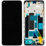 TOUCH DIGITIZER + DISPLAY OLED COMPLETE + FRAME FOR REALME 9 4G (RMX3521) BLACK ORIGINAL (SERVICE PACK 4130176)