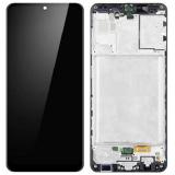 DISPLAY LCD + TOUCH DIGITIZER DISPLAY COMPLETE + FRAME FOR SAMSUNG GALAXY A31 A315F PRISM CRUSH BLACK ORIGINAL (SERVICE PACK)