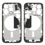 CENTRAL HOUSING A FOR APPLE IPHONE 15 PRO 6.1 BLACK TITANIUM OEM