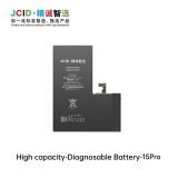 JCID LARGE CAPACITY BATTERY (3420 MAH) FOR APPLE IPHONE 15 PRO 6.1 (DIAGNOSABLE BATTERY NO WELDING REQUIRED FOR THE ORIGINAL BATTERY CABLE NO "UNKNOWN PARTS" PROMPT)