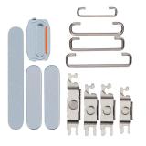 SET OF 3 PCS VOLUME BUTTON + POWER BUTTON + VIBRATING MOTOR FOR APPLE IPHONE 15 6.1 / IPHONE 15 PLUS 6.7 BLUE