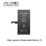JCID LARGE CAPACITY BATTERY (3520 MAH) FOR APPLE IPHONE 15 6.1 (DIAGNOSABLE BATTERY NO WELDING REQUIRED FOR THE ORIGINAL BATTERY CABLE NO "UNKNOWN PARTS" PROMPT)