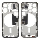 CENTRAL HOUSING A FOR APPLE IPHONE 15 PRO 6.1 NATURAL TITANIUM MATERIAL ORIGINAL