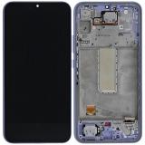 TOUCH DIGITIZER + DISPLAY LCD COMPLETE + FRAME FOR SAMSUNG GALAXY A34 5G A346B VIOLET ORIGINAL (SERVICE PACK)
