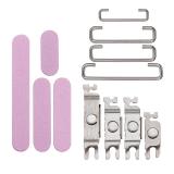 SET OF 3 PCS VOLUME BUTTON + POWER BUTTON + VIBRATING MOTOR FOR APPLE IPHONE 16 6.1 / IPHONE 16 PLUS 6.7 PINK