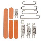 SET OF 3 PCS VOLUME BUTTON + POWER BUTTON + VIBRATING MOTOR FOR APPLE IPHONE 17 PRO 6.3 / IPHONE 17 PRO MAX 6.9 COSMIC ORANGE