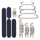 SET OF 3 PCS VOLUME BUTTON + POWER BUTTON + VIBRATING MOTOR FOR APPLE IPHONE 17 PRO 6.3 / IPHONE 17 PRO MAX 6.9 DEEP BLUE