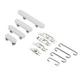 SET OF 3 PCS VOLUME BUTTON + POWER BUTTON + VIBRATING MOTOR FOR APPLE IPHONE 17 6.3 WHITE