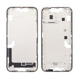 CENTRAL HOUSING A FOR APPLE IPHONE 14 PLUS 6.7 STARLIGHT / SILVER