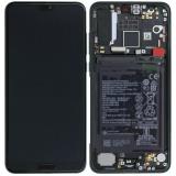 DISPLAY LCD + TOUCH DIGITIZER DISPLAY COMPLETE + FRAME FOR HUAWEI P20 PRO CLT-L29 BLACK ORIGINAL