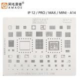 AMAOE IP 12 / PRO / MAX / MINI / A14 METAL TEMPLATE OF IC CHIP FOR APPLE IPHONE 12 / 12 PRO / 12 PRO MAX / 12 MINI / A14