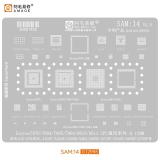 AMAOE METAL TEMPLATE OF IC CHIP FOR SAM-14 SAMSUNG GALAXY A10 A105F / A20e A202F / A50 A505F / A51 A515 / A8 (2018) A530F / A6 (2018) A600F / A7 (2018) A750F