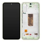 TOUCH DIGITIZER + DISPLAY LCD COMPLETE + FRAME FOR SAMSUNG GALAXY A54 5G A546B GREEN ORIGINAL (SERVICE PACK)