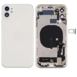BACK HOUSING WITH PARTS FOR APPLE IPHONE 11 6.1 WHITE MATERIAL ORIGINAL