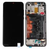 DISPLAY OLED + TOUCH DIGITIZER DISPLAY COMPLETE + FRAME + BATTERY FOR HUAWEI P SMART S / Y8p 2020 (AQM-LX1) BLACK ORIGINAL (SERVICE PACK)