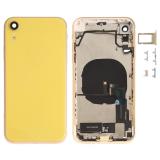 BACK HOUSING WITH PARTS FOR APPLE IPHONE XR 6.1 YELLOW MATERIAL ORIGINAL