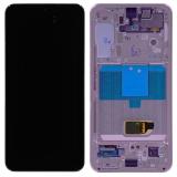 TOUCH DIGITIZER + DISPLAY AMOLED COMPLETE + FRAME FOR SAMSUNG GALAXY S22 5G S901B BORA PURPLE ORIGINAL (SERVICE PACK)