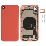 BACK HOUSING WITH PARTS FOR APPLE IPHONE XR 6.1 CORAL / ORANGE MATERIAL ORIGINAL