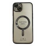 PHONE CASE ELECTROPLASTY + LENS PROTECTION + MAGNETIC FOR APPLE IPHONE 15 PLUS BLACK