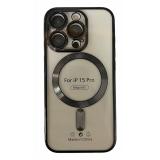 PHONE CASE ELECTROPLASTY + LENS PROTECTION + MAGNETIC FOR APPLE IPHONE 15 PRO BLACK