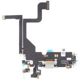 ORIGINAL CHARGING PORT FLEX CABLE FOR APPLE IPHONE 13 PRO 6.1 SILVER / WHITE