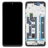 TOUCH DIGITIZER + DISPLAY LCD COMPLETE WITH FRAME FOR MOTOROLA MOTO E15 (XT2523-6) BLACK ORIGINAL