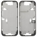 CENTRAL HOUSING A FOR APPLE IPHONE 16 PRO 6.3 BLACK TITANIUM OEM (WITHOUT CAMERA BUTTON + CABLE)