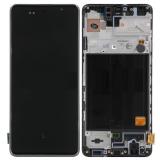 DISPLAY LCD + TOUCH DIGITIZER DISPLAY COMPLETE + FRAME FOR SAMSUNG GALAXY A51 A515F PRISM CRUSH BLACK ORIGINAL
