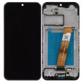 DISPLAY LCD + TOUCH DIGITIZER DISPLAY COMPLETE WITH FRAME FOR SAMSUNG GALAXY A01 A015F BLACK ORIGINAL (FLEX CABLE NARROW) (SERVICE PACK)
