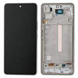 TOUCH DIGITIZER + DISPLAY LCD COMPLETE + FRAME FOR SAMSUNG GALAXY A53 5G A536B WHITE ORIGINAL (SERVICE PACK)