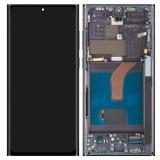 TOUCH DIGITIZER + DISPLAY AMOLED COMPLETE + FRAME FOR SAMSUNG GALAXY S22 ULTRA 5G S908B PHANTOM BLACK OEM