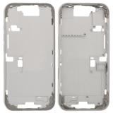 CENTRAL HOUSING A FOR APPLE IPHONE 16 PRO 6.3 WHITE TITANIUM OEM (WITHOUT CAMERA BUTTON + CABLE)