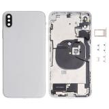 BACK HOUSING WITH PARTS FOR APPLE IPHONE XS MAX 6.5 SILVER MATERIAL ORIGINAL
