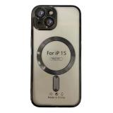 PHONE CASE ELECTROPLASTY + LENS PROTECTION + MAGNETIC FOR APPLE IPHONE 15 BLACK