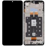 TOUCH DIGITIZER + DISPLAY LCD COMPLETE + FRAME FOR SAMSUNG GALAXY A07 5G A076B BLACK ORIGINALE (SERVICE PACK)