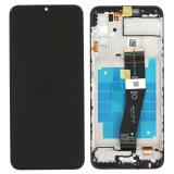 TOUCH DIGITIZER + DISPLAY LCD COMPLETE WITH FRAME FOR SAMSUNG GALAXY A03s A037G BLACK ORIGINAL (SERVICE PACK)