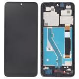 TOUCH DIGITIZER + DISPLAY LCD COMPLETE + FRAME FOR TCL 305i (5164D) BLACK ORIGINAL